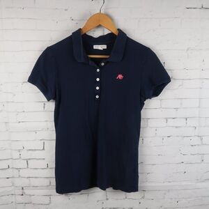 AEROPOSTALE NAVY BLUE POLO SHIRT WITH HOT PINK EMBROIDERED A87 SIZE LARGE